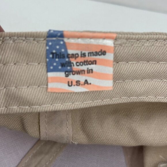 Quaker State Baseball Cap Mens One Size Beige Green Embroidered Adjustable Strap - Picture 7 of 7